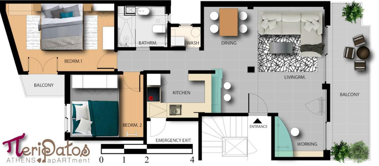Peripatos apartment Atenas Exterior foto